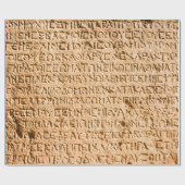 古代ギリシャ書語の石に彫られた ラッピングペーパー (フラット)