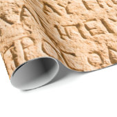 古代ギリシャ書語の石に彫られた ラッピングペーパー (ロールコーナー)