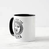 古代ギリシャ演劇人の仮面 マグカップ (正面左)