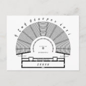 古代ギリシャ演劇建築スケッチ ポストカード (正面)