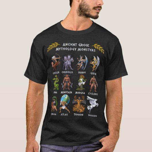 古代ギリシャ神話のモンスター Tシャツ (正面)