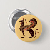 古代ギリシャ神話の獣グリフィン 缶バッジ (正面&裏面)