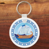古代ギリシャ船デザインキーチェーン キーホルダー (裏面)