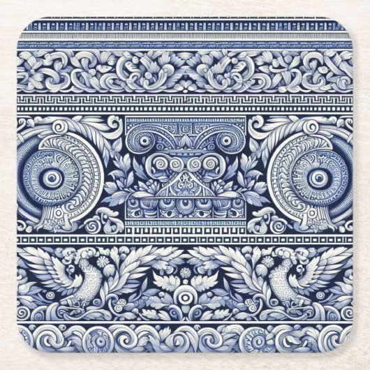 古代ギリシャ語 スクエアペーパーコースター (正面)