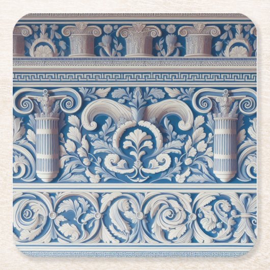 古代ギリシャ語 スクエアペーパーコースター (正面)