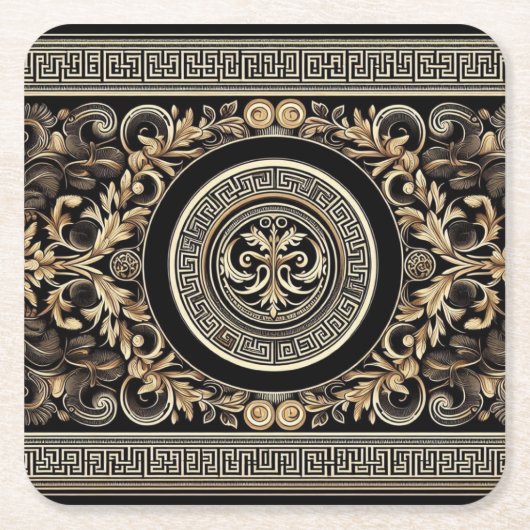 古代ギリシャ語 スクエアペーパーコースター (正面)