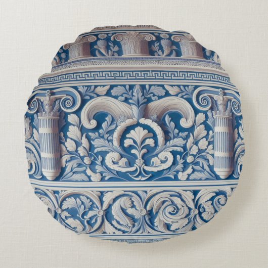 古代ギリシャ語 ラウンドクッション (正面)