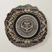 古代ギリシャ語 ラウンドクッション (裏面)