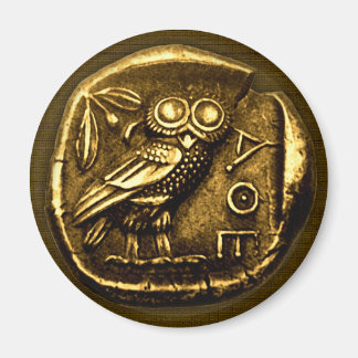 古代ギリシャ貨幣のフクロウ マグネット