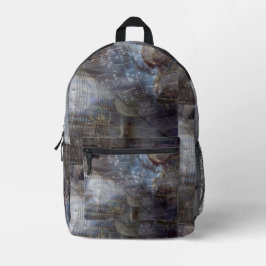 古代ギリシャ音楽スタッフクラシック プリントバックパック