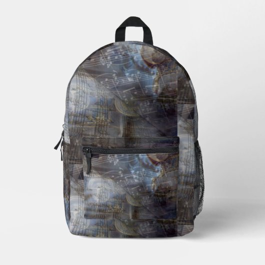 古代ギリシャ音楽スタッフクラシック プリントバックパック (正面)