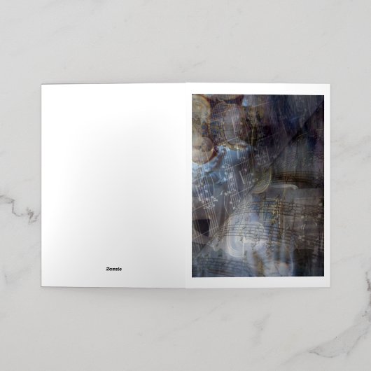 古代ギリシャ音楽 箔グリーティングカード (外側レイダウン)