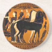 古代ギリシャ黒人美術姿砂岩コースター コースター (正面)