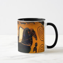 古代ギリシャ黒姿歴史美術マグカップ マグカップ