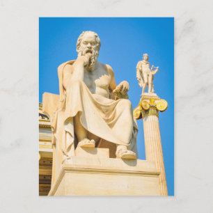 古代ギリシャ・アテネの哲学者の像 ポストカード