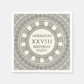 古代ギリシャ・ローマをテーマにした誕生日パーティー スタンダードカクテルナプキン (正面)