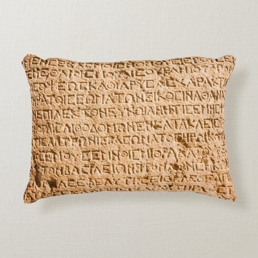 古代ギリ書シアの石の上に彫られた アクセントクッション (正面)