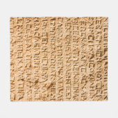 古代ギリ書シアの石の上に彫られた フリースブランケット (正面(横))