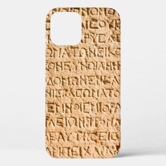 古代ギリ書シアの石の上に彫られた iPhone 12ケース