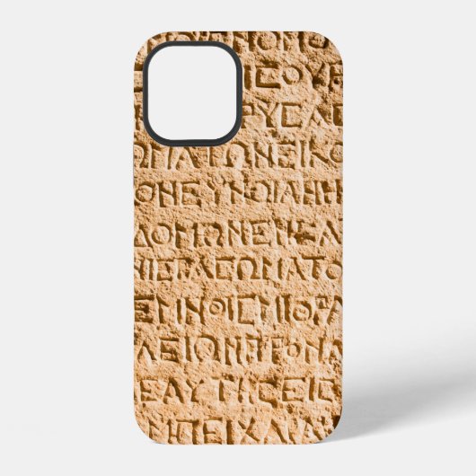 古代ギリ書シアの石の上に彫られた iPhoneケース (裏面)