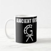 古代ギークのパズルのマグ コーヒーマグカップ (左)