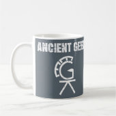 古代ギークのパズルのマグ コーヒーマグカップ (左)