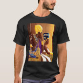 古代ケメット2エジプト王族ファラオとそのQ Tシャツ (正面)