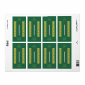 古代ケルトの剣と結び糸細工蔵書票 ラベル (フルシート)