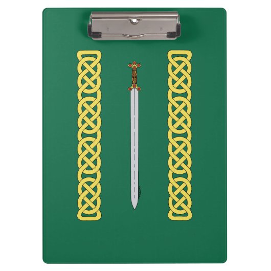 古代ケルトの剣と結び糸細工 クリップボード (正面)