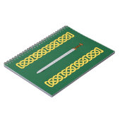 古代ケルトの剣と結び糸細工 ノートブック (左側)