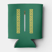 古代ケルトの剣と結び糸細工 缶クーラー (正面)