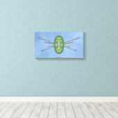 古代ケルトの盾と槍 キャンバスプリント (インサイチュ (ウッドフロア))