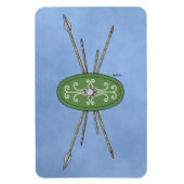 古代ケルトの盾と槍 マグネット (縦)