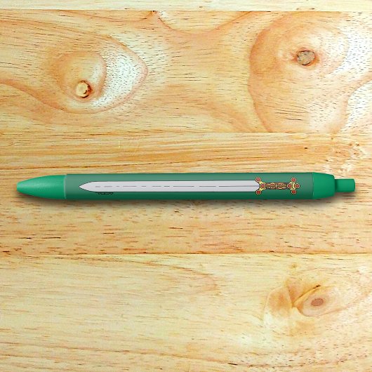 古代ケルト刀 黒ボールペン