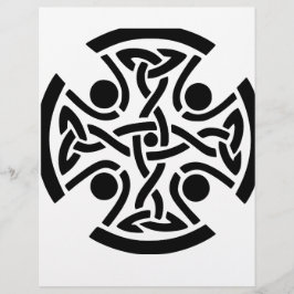 古代ケルト十字結び細密画 チラシ