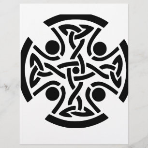 古代ケルト十字結び細密画 チラシ