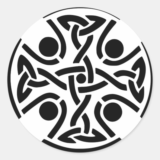 古代ケルト十字結び細密画 ラウンドシール (正面)