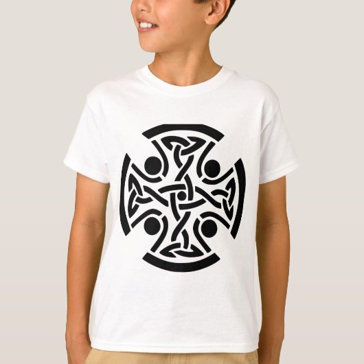 古代ケルト十字結び細密画 Tシャツ (正面)
