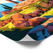 古代コリントギリシャ旅行アートヴィンテージ ポスター (角)