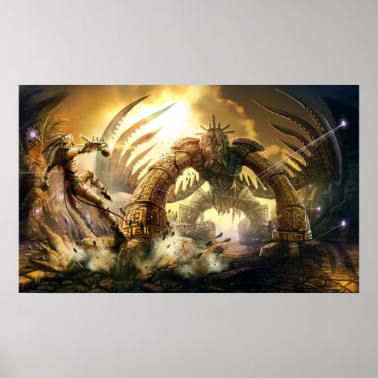 古代ゴーレム戦い ポスター (正面)