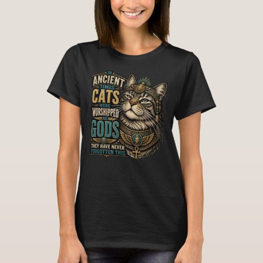 古代シベリア猫の態度 Tシャツ (正面)