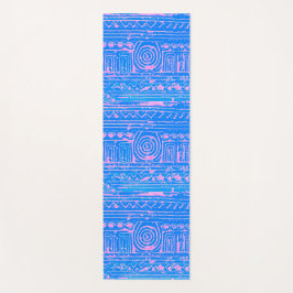 古代シュメル・メソポタミア柄 ブルー ヨガマット