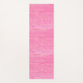 古代シュメールのメソポタミアンパターンピンク ヨガマット (正面)