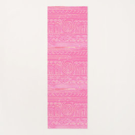 古代シュメールのメソポタミアンパターンピンク ヨガマット