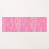 古代シュメールのメソポタミアンパターンピンク ヨガマット (正面(横))