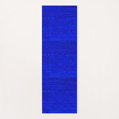 古代シュメールのメソポタミアンパターンブルー ヨガマット (正面)