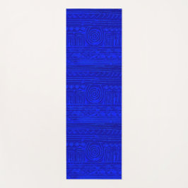 古代シュメールのメソポタミアンパターンブルー ヨガマット