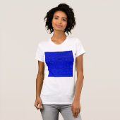 古代シュメールのメソポタミアンパターンブルー Tシャツ (正面フル)