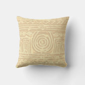 古代シュメールメソポタミアンパターンクリームフィルター クッション (裏面)