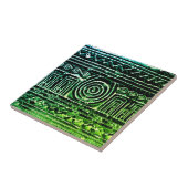 古代シュメールメソポタミアンパターングリーンフィルター タイル (側面)